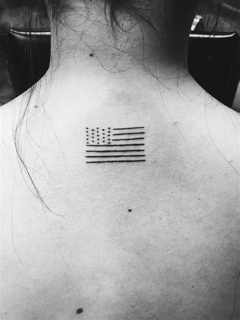 simple American flag tattoo black and white … | Patriotic tattoos, Flag ...