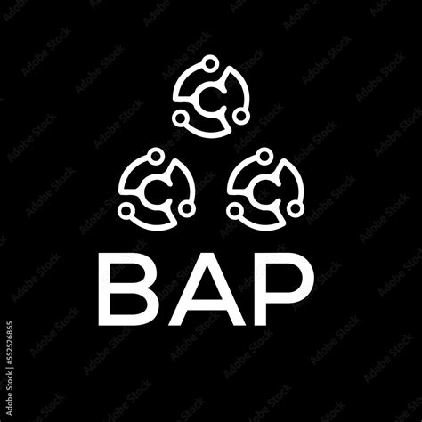 BAP letter logo. BAP best black background vector image. BAP Monogram ...