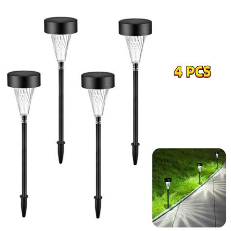 Solar Path Lights,4 Pack Solar Lights,LED Light/Pathway Lights for ...