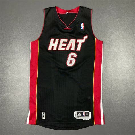 100% Authentic Lebron James Adidas Heat Jersey Size M 4