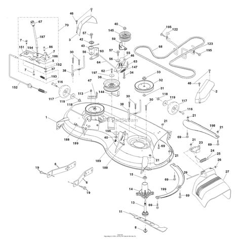 Husqvarna Yth K Parts Diagram For Mower Deck