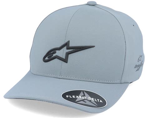 Ageless Delta Hat Charcoal Black Flexfit Alpinestars Cap