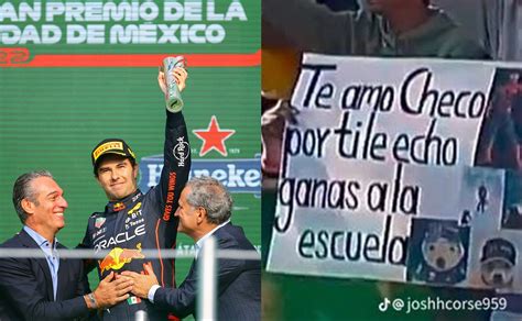 Checo P Rez Se Queda Con El Tercer Lugar Y Los Memes Del Gran Premio De