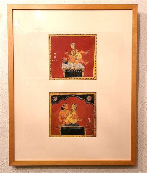 Pair Of Indian Erotic Paintings From A Kama Sutra Series For Sale At 1stdibs Kamsutra Painting