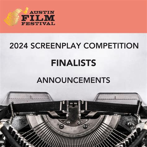 AUSTIN FILM FESTIVAL ANNOUNCES 2024 SCRIPT COMPETITIONS FINALIST ...