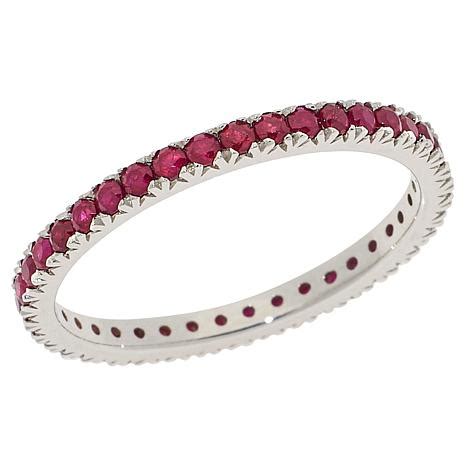 Colleen Lopez Stackable Eternity Gemstone Band Ring Hsn