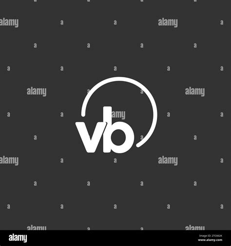 Vb Initial Logo With Rounded Circle Vector Graphic Stock Vector Image