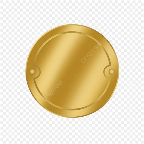 Metal Plaque Clipart Vector Metal Plate Golden Plaque Round Badge