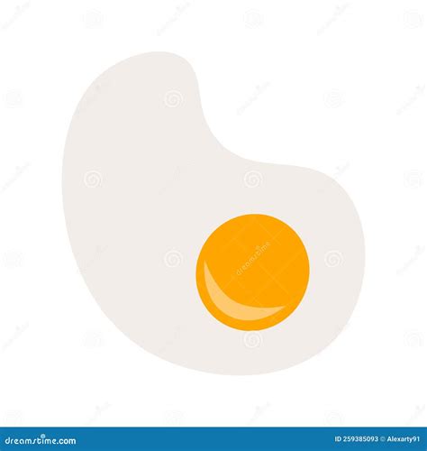 Scrambled Eggs On A White Background Stock Vector Illustration Of