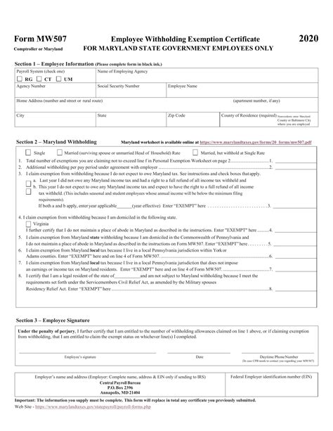 Maryland Form W4 ≡ Fill Out Printable Pdf Forms Online