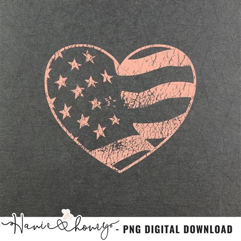 American Flag Heart Png July 4th 4th Of July Sublimations Etsy