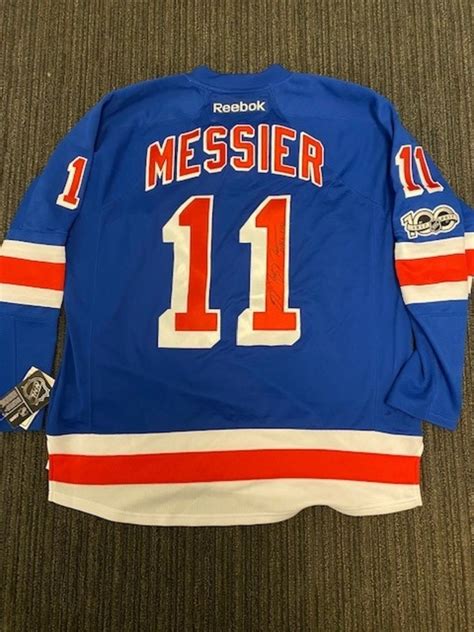 Mark Messier New York Rangers Autographed Reebok Premier Jersey With