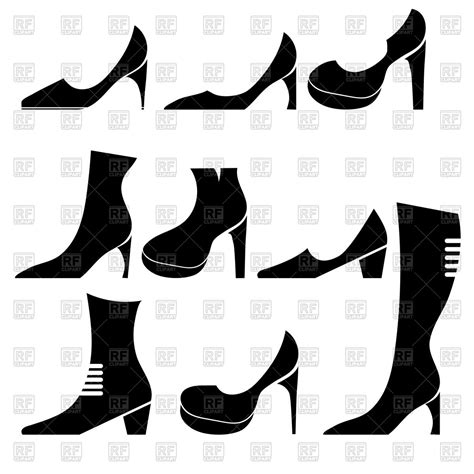 Shoe Silhouette Vector at Vectorified.com | Collection of Shoe ...