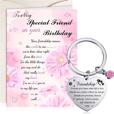 Yaomiao Friend Keyring Gifts Inspirational Friendship Present Keychain