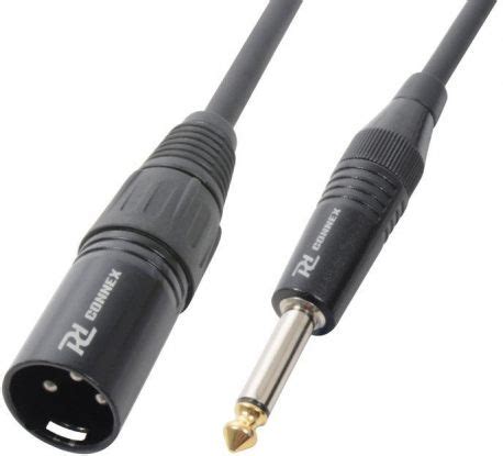 Kabel sygnałowy XLR męski Jack 6 3 mm stereo PD Connex długość 15 cm