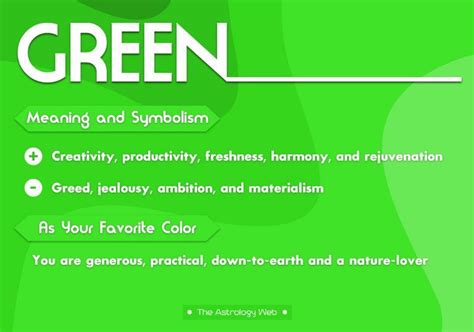 Green Color Meaning and Symbolism | The Astrology Web | Color meanings ...