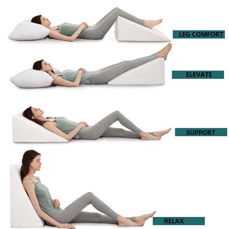 Bed Wedge Pillows Leg Elevation Reading Pillow And Back Support Wedge