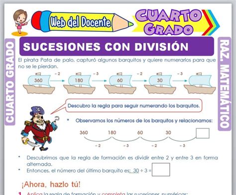 Sucesiones Con Divisi 243 N Para Cuarto Grado De Primaria Gambaran Riset