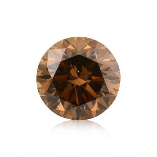 Carat Fancy Dark Orangy Brown Diamond Round Shape Si Clarity