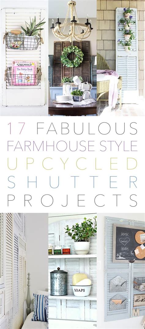 17 Fabulous Farmhouse Style Upcycled Shutter Projects The Cottage Market Shutter Projects