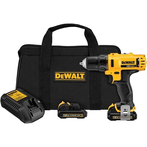 Dewalt 12 Volt Max Lithium Ion Cordless 38 In Drilldriver Kit With