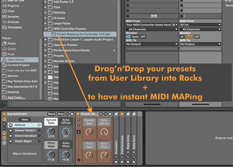 Recall MIDI Control Preset In Ableton Live ABLETON DRUMMER