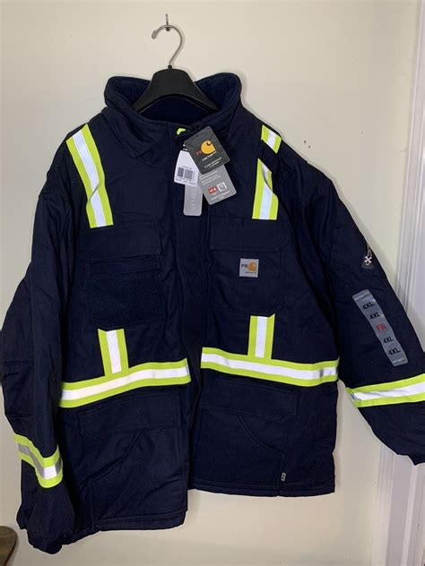 Carhartt Flame Resistant Arctic Extremes Coat Dark Navy Mens Size 4xl