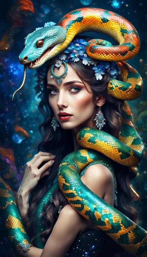 A Stunning Fantasy Portrait Of A Woman With An Elaborate Nature