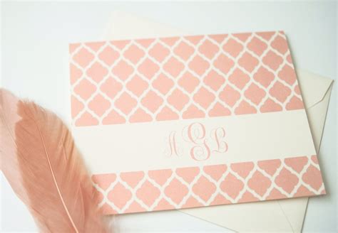 Monogrammed Stationery Set Monogrammed Note by HerringboneHearts