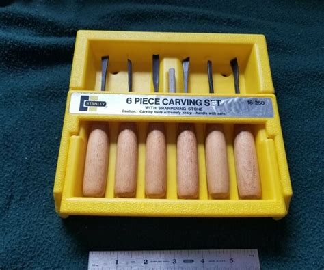 Vintage Stanley 6 Piece Carving Chisels In Case Antique Price Guide