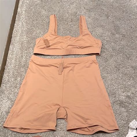 SKIMS Swim Skims Swimwear Bikini Top And Swim Shorts Brand New