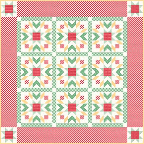 Riley Blake Designs Bee Gingham Gingham Star Quilt Kit