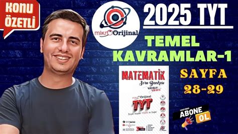 TEMEL KAVRAMLAR 1 SAYFA 28 29 2024 2025 MİKRO ORİJİNAL