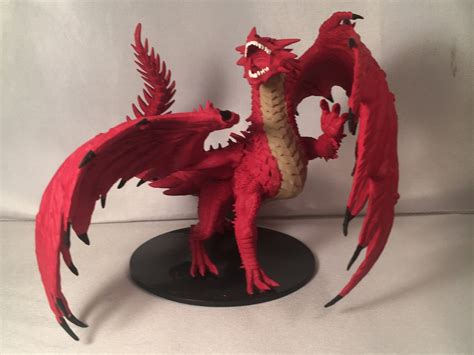 Red Dragon Painted Dnd Miniature/ancient Red Dragon/gargantuan/dnd ...