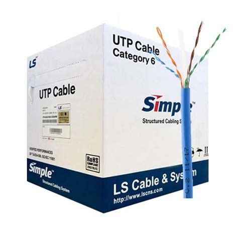 Dây cáp mạng LS CAT5E U UTP 24AWG lõi đồng đặc vỏ PVC Viễn Thông