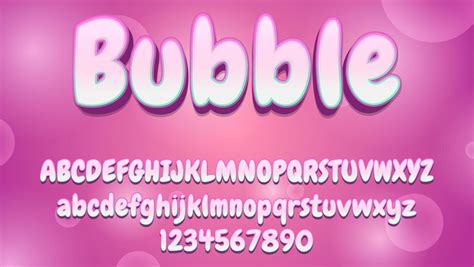 3d Colorful Gradient Word Bubble Editable Text Effect Design Template