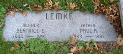 Beatrice E Messler Lemke M Morial Find A Grave