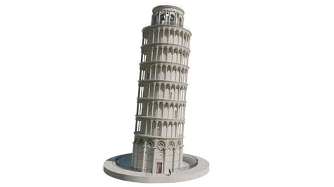 Leaning Tower Of Pisa D Model Turbosquid