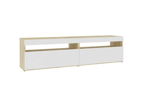 Meubles Tv Pcs Bancs Tv Armoires De Rangement Lumi Res Led Blanc Et