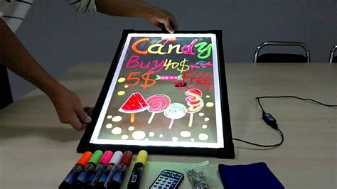 Handwriting Transparent Neon Writing Board Makes Your Business Booming