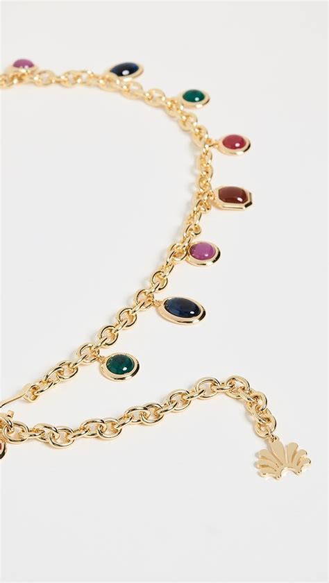 Lele Sadoughi Bezel Jewel Charm Chain Belt Shopbop