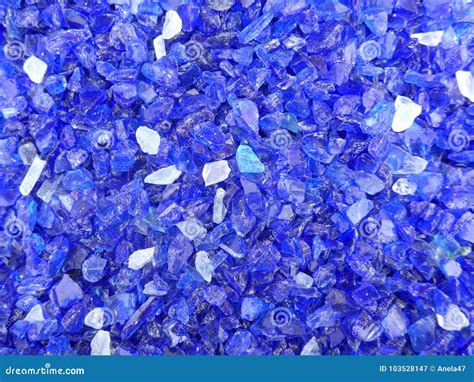 Decorative Small Blue Shards Of Glass Close Up Stock Image Image Of Construction Building