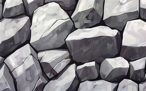 Premium Photo | A painting of a rock wall with a picture of a rock