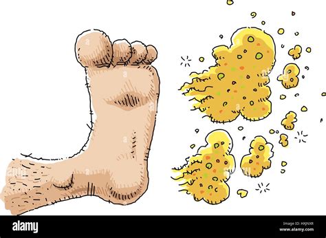 A Cartoon Of A Smelly Foot Stock Vector Image Art Alamy