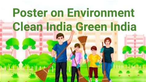 Poster Making On Environment Clean India Green India Youtube