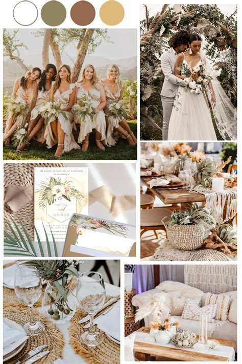 Gorgeous Wedding Color Palette In Earthy Neutral Tones Mustard