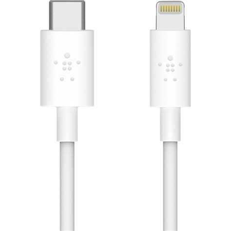 Belkin F8j239bt04 Wht Boost↑charge Usb C Cable With Lightning Connector