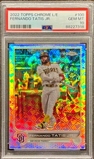 Topps Chrome Logofractor Fernando Tatis Jr Psa Gem Mt Eur