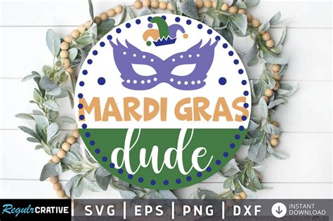 Mardi Gras Dude Svg Design Graphic By Regulrcrative · Creative Fabrica