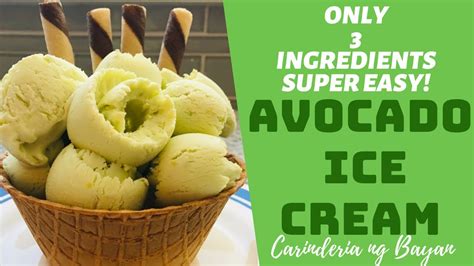 Avocado Ice Cream How To Make Avocado Ice Cream Philippines Youtube